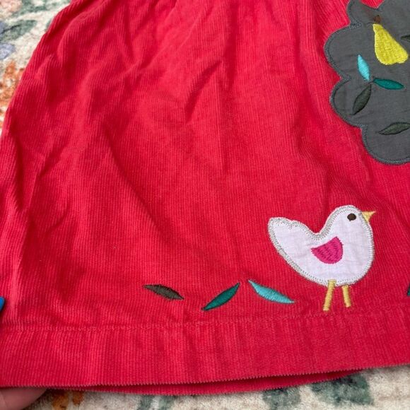 Baby Boden Pink Corduroy Dress W/ Embroidered Birds 6 to 12 Months - Picture 2 of 5